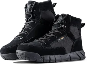 FREE SOLDIER Waterproof Hiking Work Boots Men's Tactical Boots 6 Inches Lightweight Military Boots Breathable Desert Boots(Black 13 US)