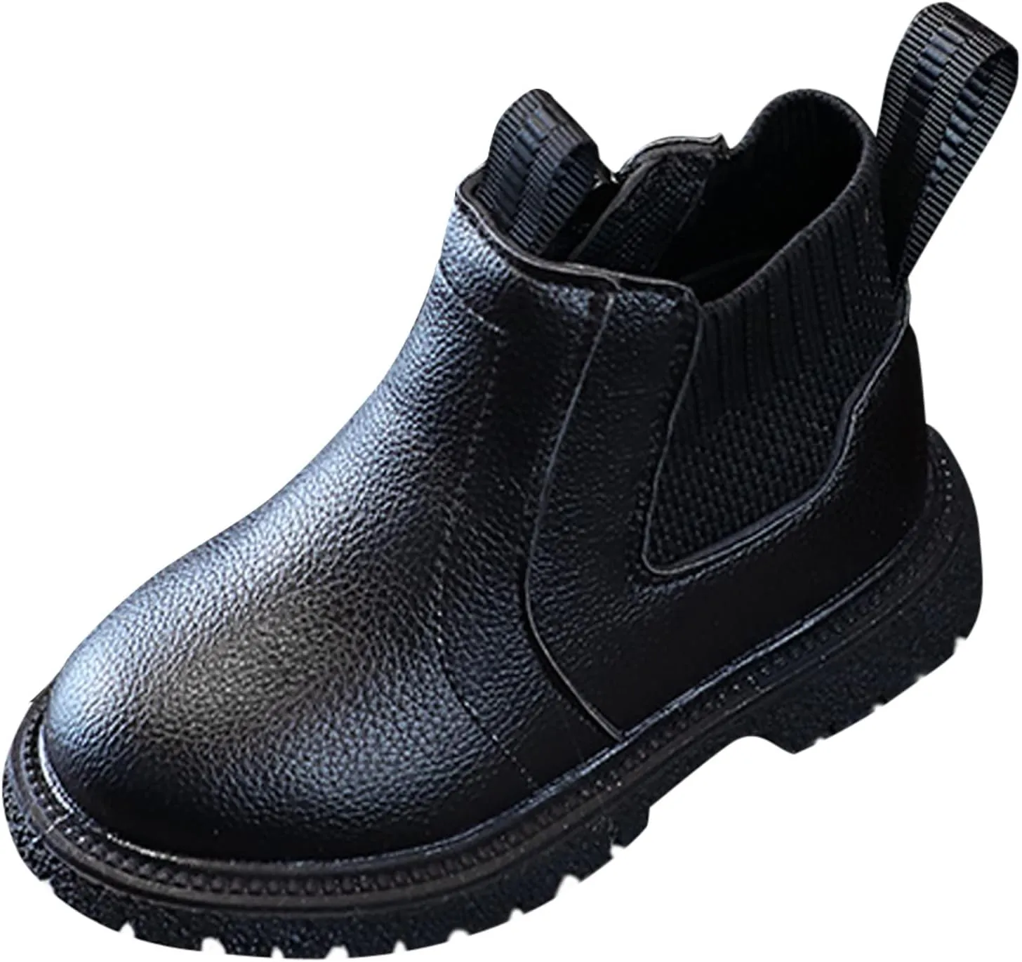 Girls Boys Children Ankle Boots Kids Low Heel Booties Fashion Side Zipper Short Flat Shoes Kids Boots for Girls Size 2