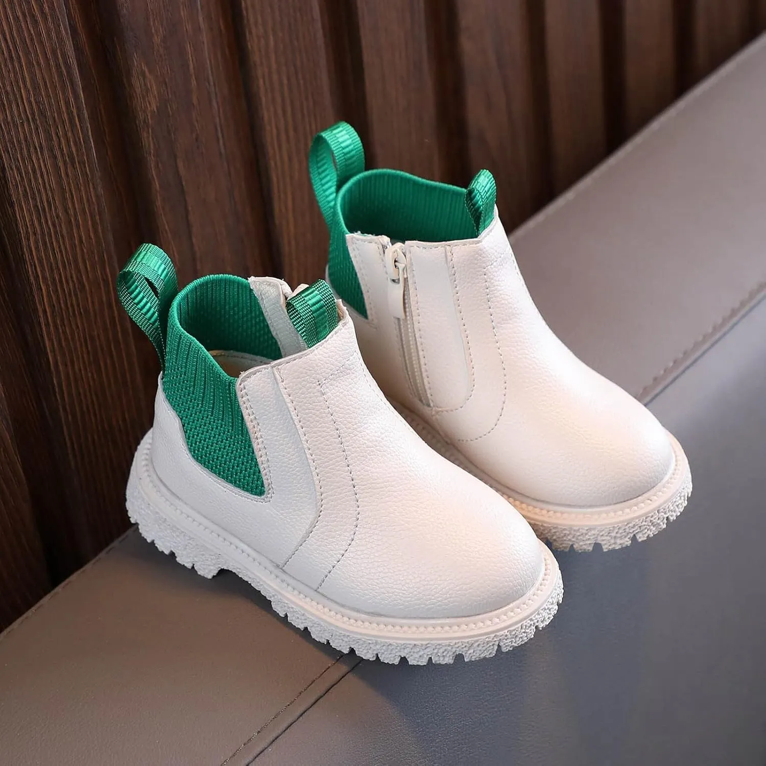 Girls Boys Children Ankle Boots Kids Low Heel Booties Fashion Side Zipper Short Flat Shoes Kids Boots for Girls Size 2