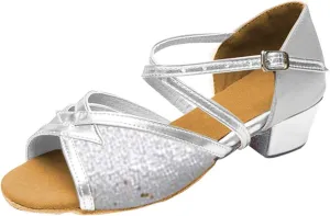 Girls Sandals Comfortable Soft Sole Small Thick Heel Children Dance Shoes Fashionable Soft Sole Dance Girl's Sandals