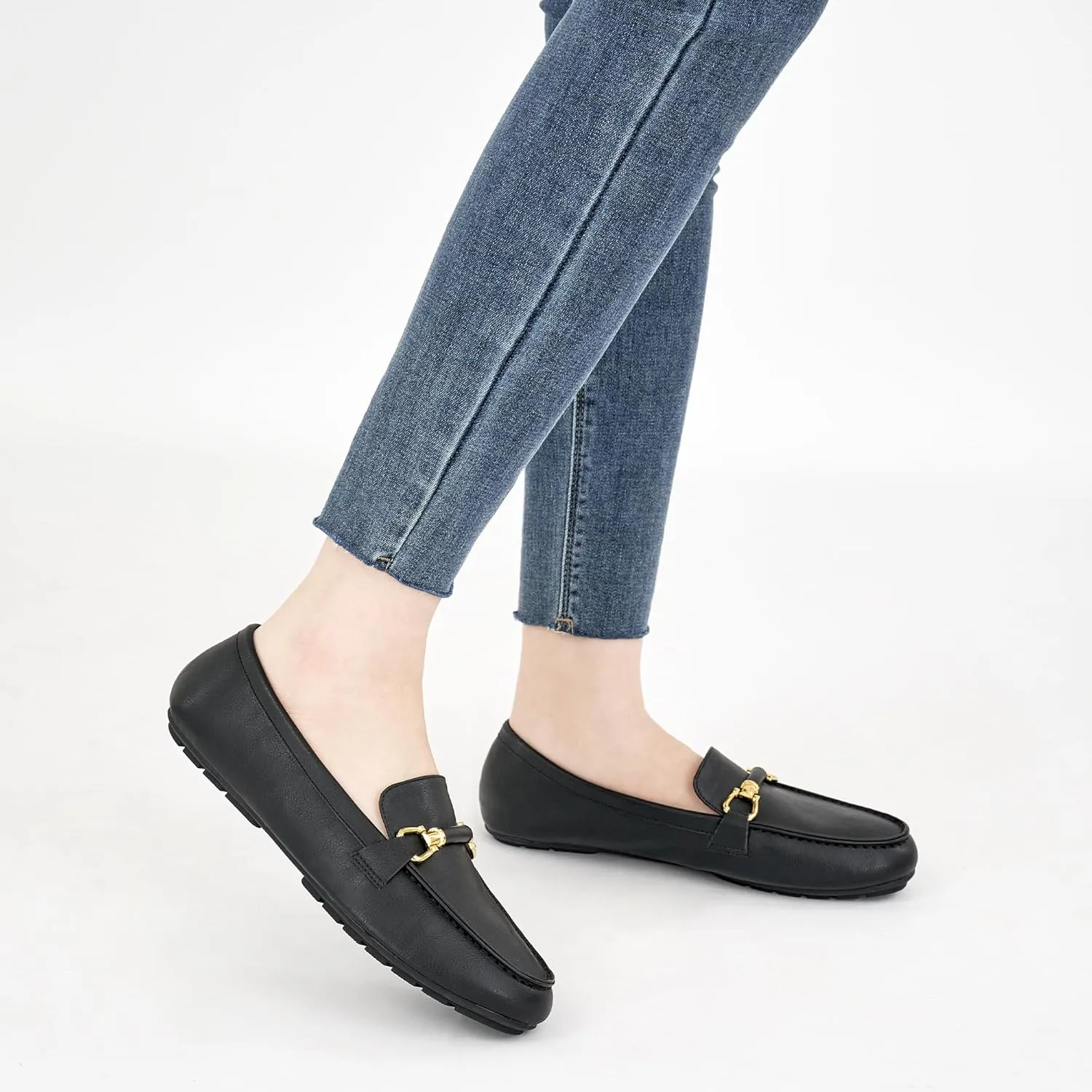 HARENCE Womens Loafers Casual Shoes: Comfortable Moccasins Business Dressy Flats Lightweight Slip On Work Shoes