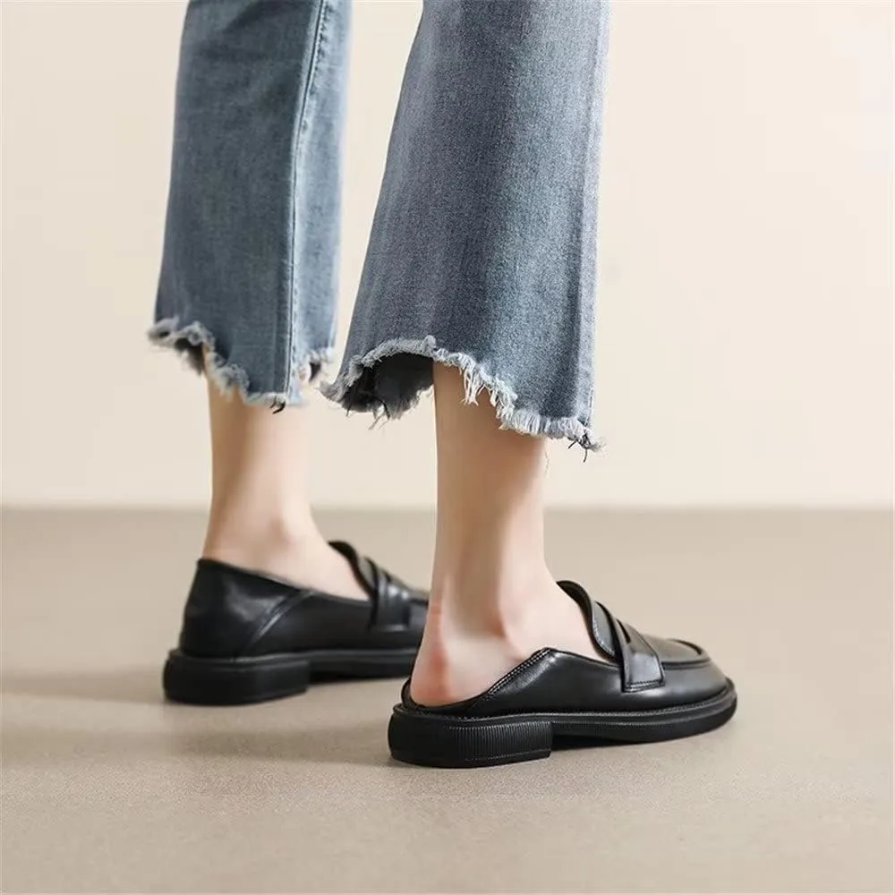 INEELUYI Women's Loafers Comfortable Chunky Heel Platform Driving Flats Casual Slip On Loafer Shoes