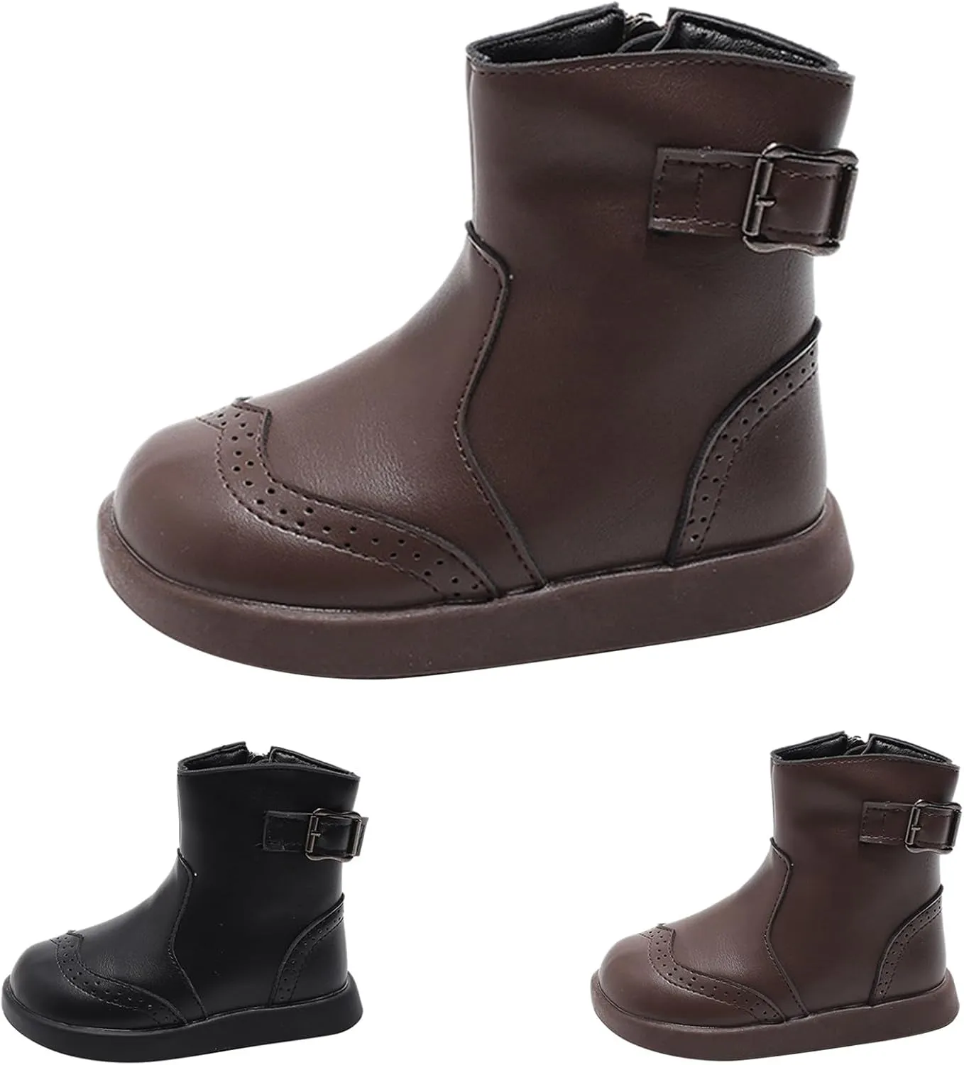 Infant Boots Girls Spring Autumn Winter Children's British Style Two Cotton Ankle Boots Girls Leather Comfort Shoes