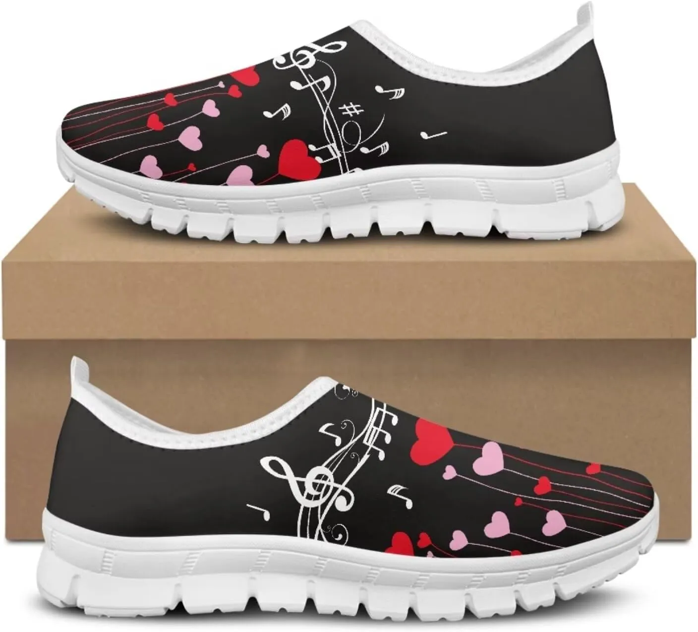 Jeiento Music Style Loafers for Women Comfort Women's Loafers & Slip-Ons Ladies Casual Shoes