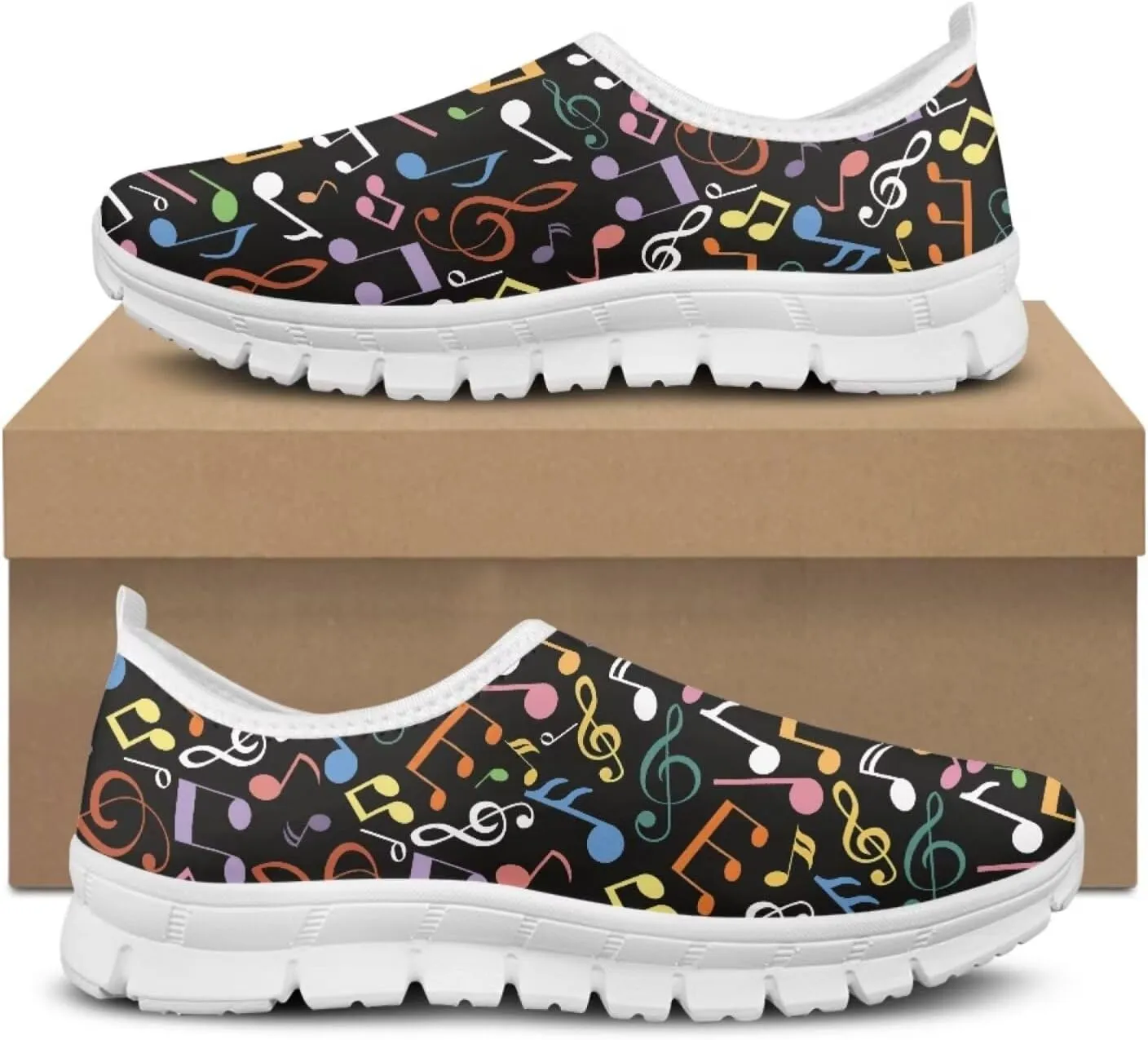 Jeiento Music Style Loafers for Women Comfort Women's Loafers & Slip-Ons Ladies Casual Shoes
