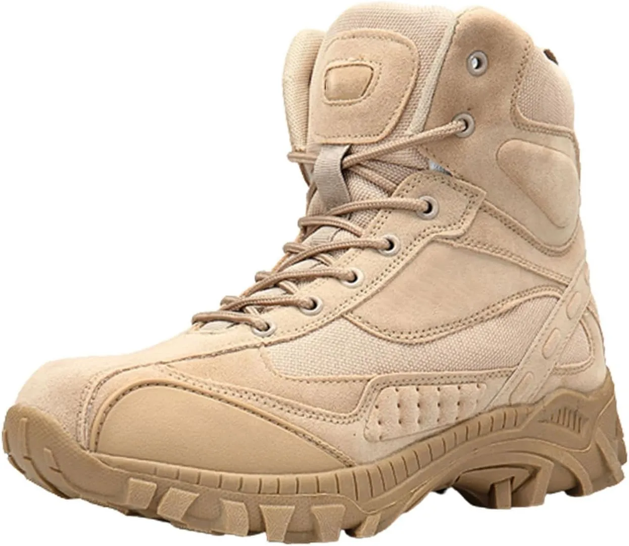 Kervaky Men's military tactical boots outdoor boots work boots desert boots hard wearing boots hiking boots combat boots light boots-black-39