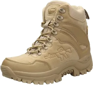 Kervaky Men's military tactical boots work boots combat boots hiking boots outdoor boots lightweight for daily use