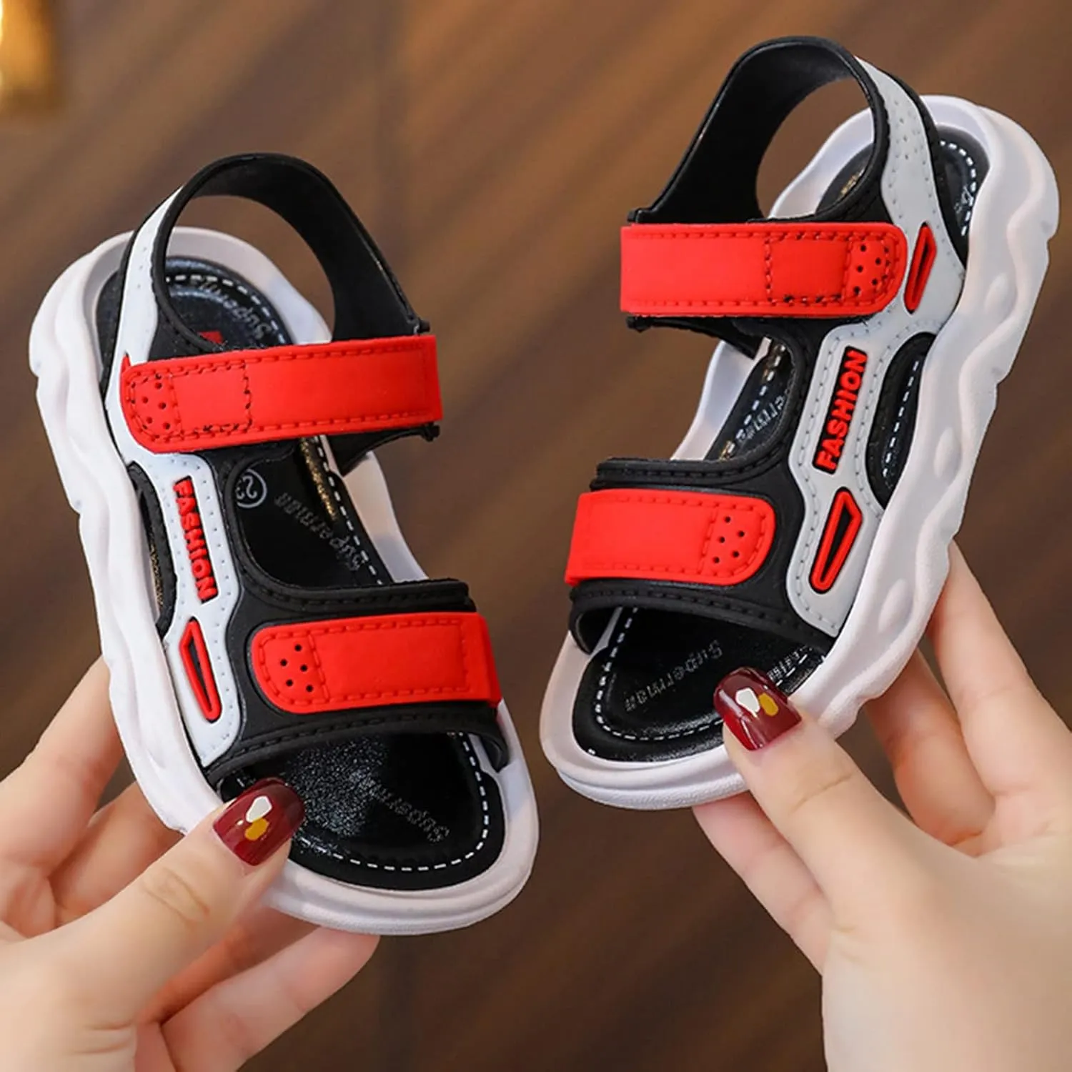 Kid Boys Soft Sole Open Toe Athletic Sandals for Outdoor Walking Summer Breathable Non Slip Hiking Sport Sneakers