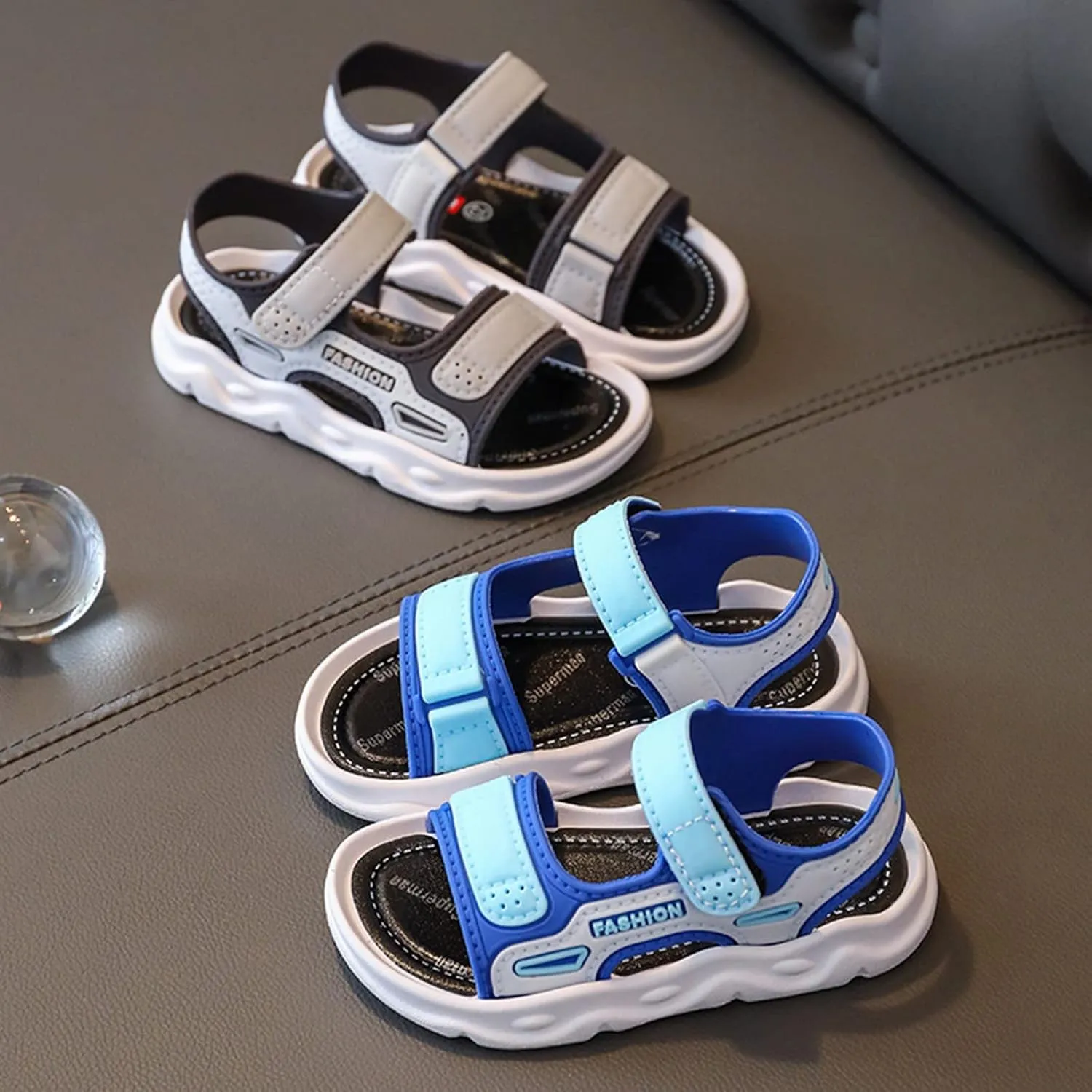 Kid Boys Soft Sole Open Toe Athletic Sandals for Outdoor Walking Summer Breathable Non Slip Hiking Sport Sneakers