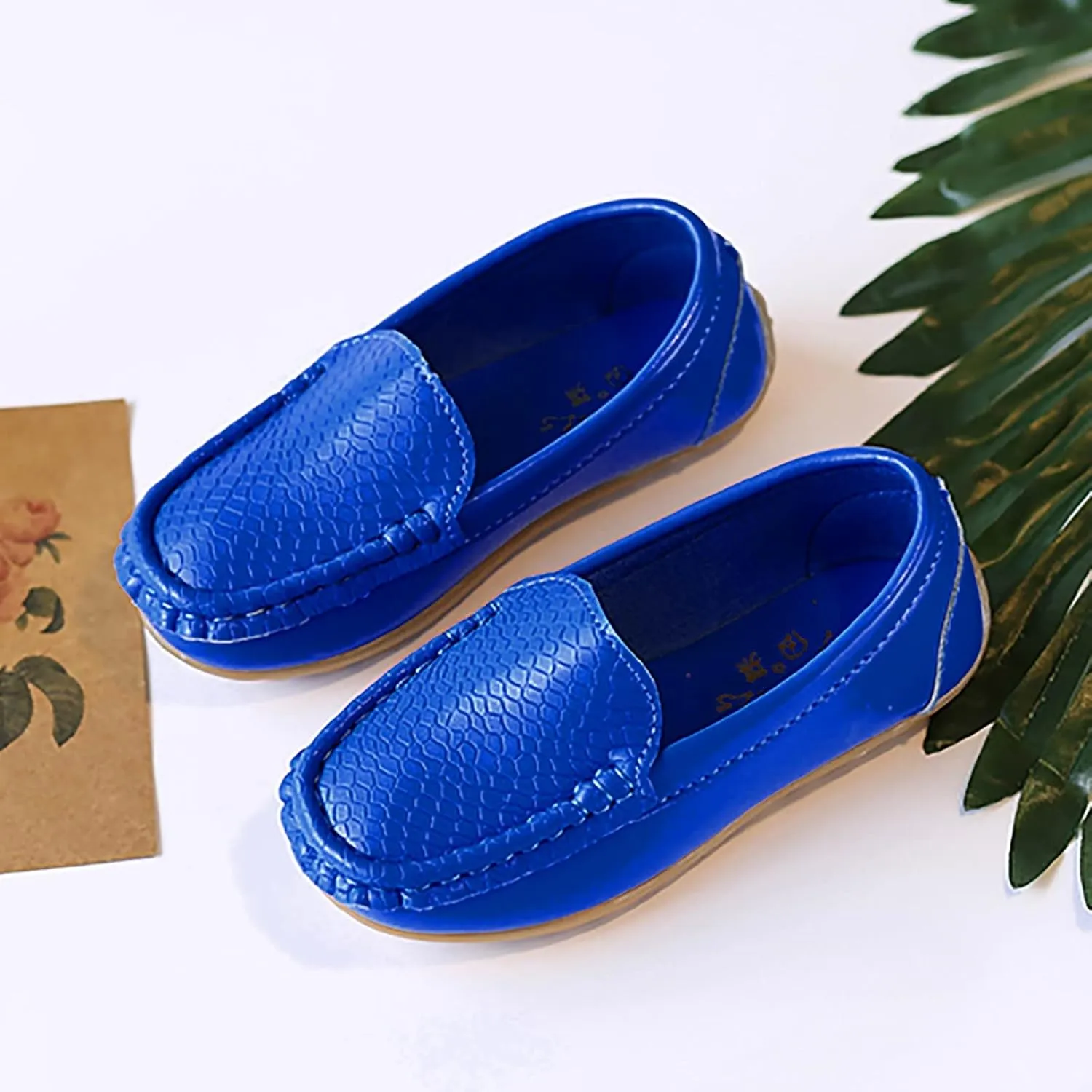 Kids Toddlers Boys Girls Soft Slip On Loafers Slip-On Moccasin Boat Dress Shoes Casual Shoes Formal Leather Flat𝐬