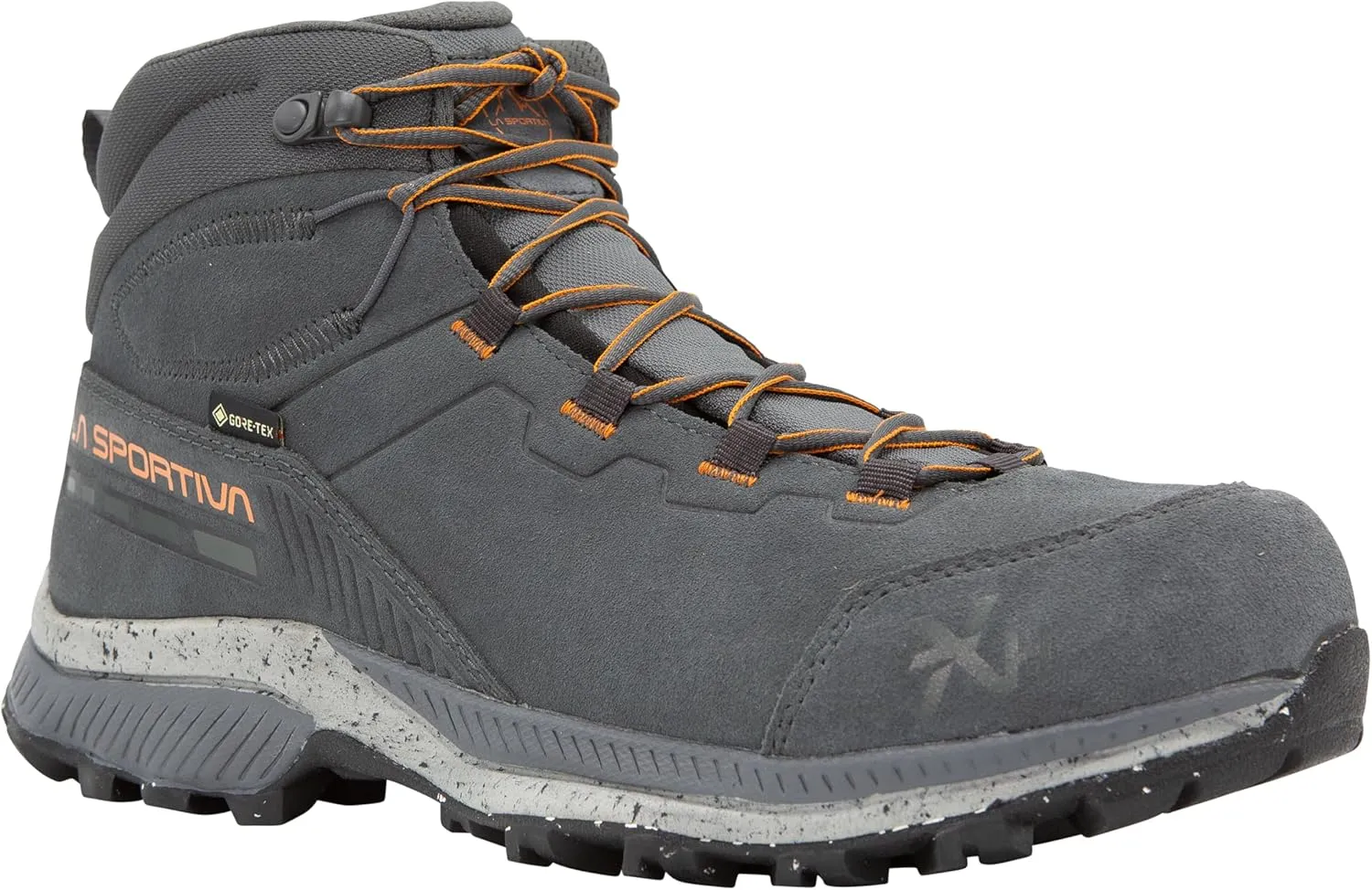La Sportiva Mens TX Hike Mid Leather GTX Waterproof Hiking Boots, Metal/Hawaiian Sun, 9 US | 49.5 EU