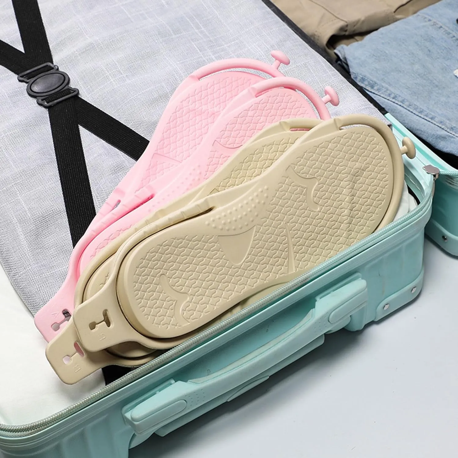 Ladies Shoes Couple Travel Portable Bathroom Slippers Comfortable Soft Sole Foldable Womens Slippers Size 9 Memory Foam