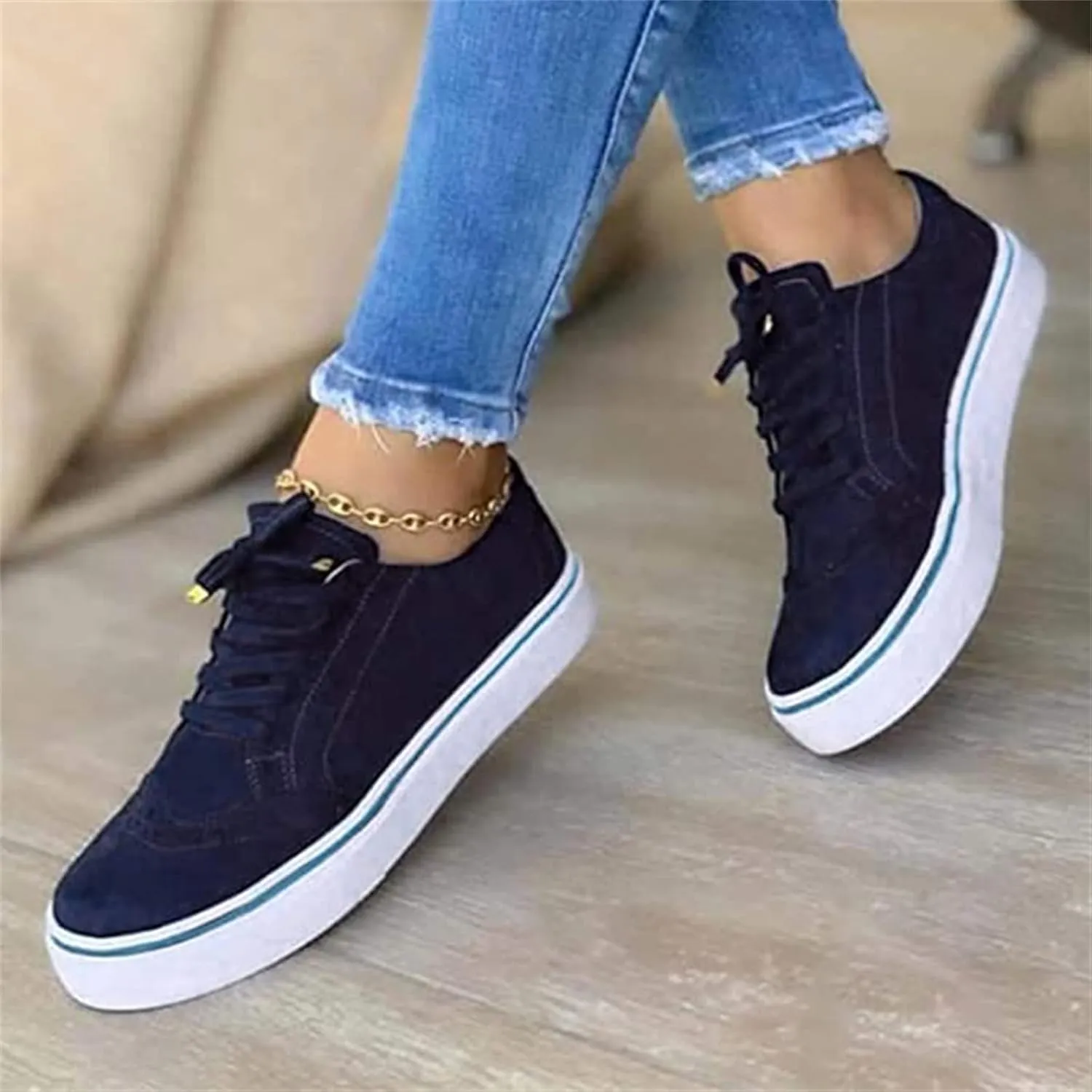 Ladmiple Shoes For Women Sneakers Slip Ons Canvas Shoes Fashion Comfortable Casual Summer Platform Walking Flats Loafers