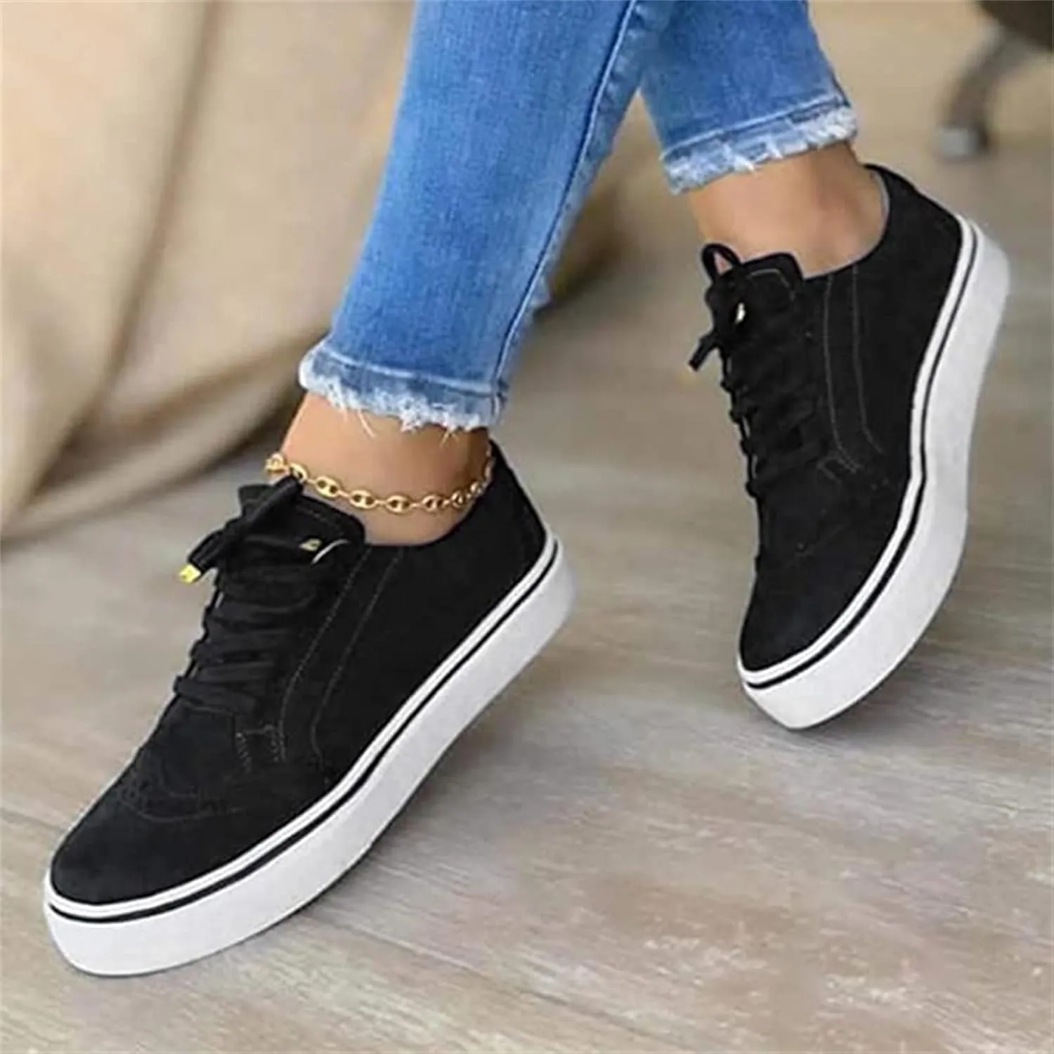 Ladmiple Sneakers For Women Slip On Wide Width Canvas Shoes Fashion Casual Dressy Summer Low Top Flats Walking Loafers