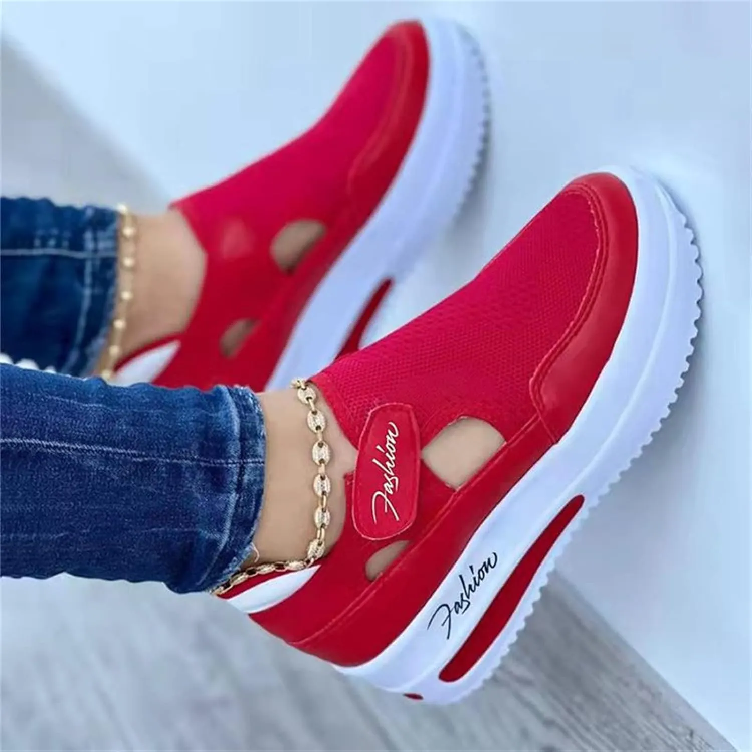 Ladmiple Sneakers For Women Slip On Wide Width Comfort Casual Canvas Shoes Dressy Summer Fashion Walking Flats Loafers
