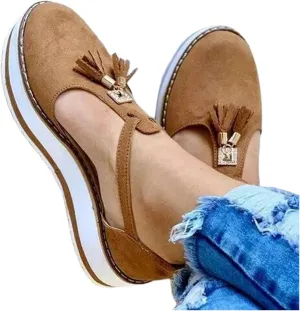Ladmiple Sneakers For Women Walking Shoes Slip On Comfort Casual Dressy Summer Fashion Non Slip Platform Flats Loafers