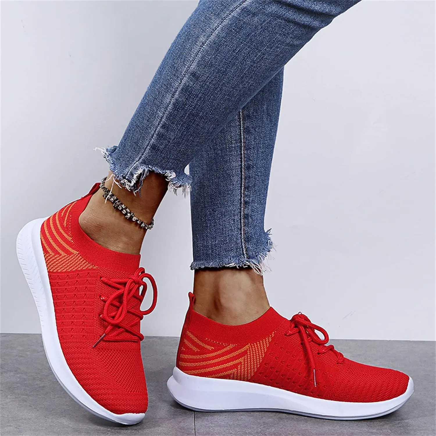 Ladmiple Walking Shoes Women Slip On Lightweight Sneakers Tennis Workout Gym Shoes Non Slip Comfort Fashion Running Shoe