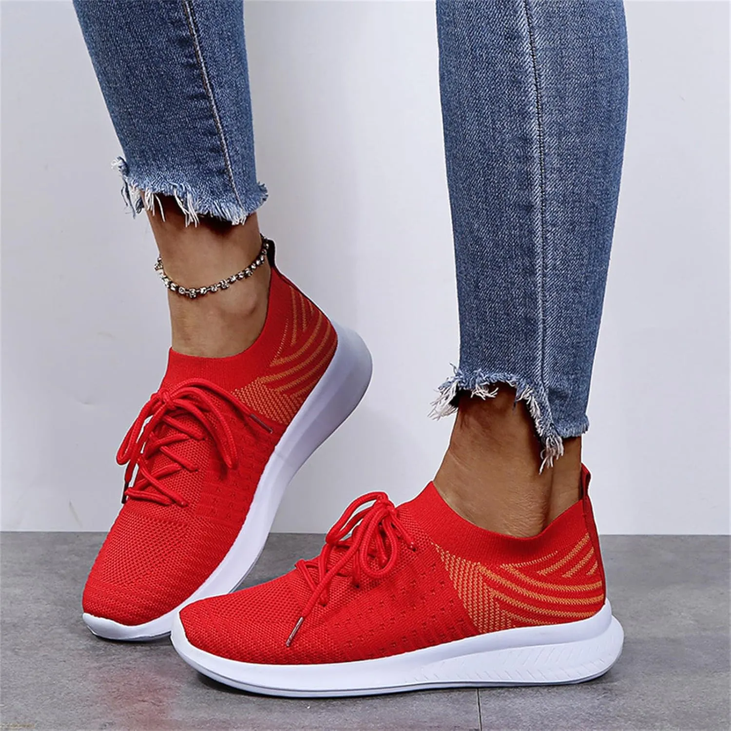 Ladmiple Walking Shoes Women Slip On Lightweight Sneakers Tennis Workout Gym Shoes Non Slip Comfort Fashion Running Shoe