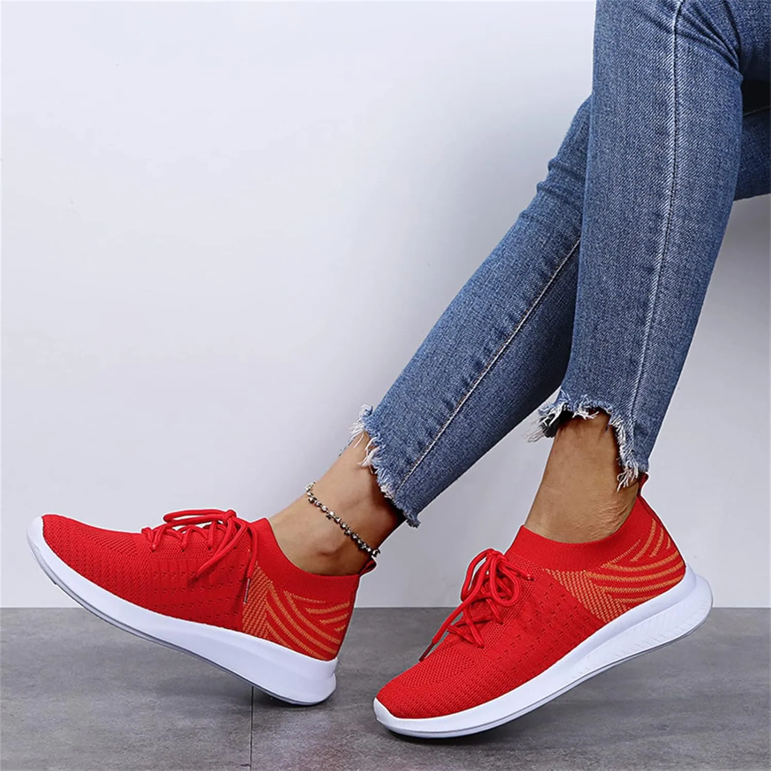 Ladmiple Walking Shoes Women Slip On Lightweight Sneakers Tennis Workout Gym Shoes Non Slip Comfort Fashion Running Shoe