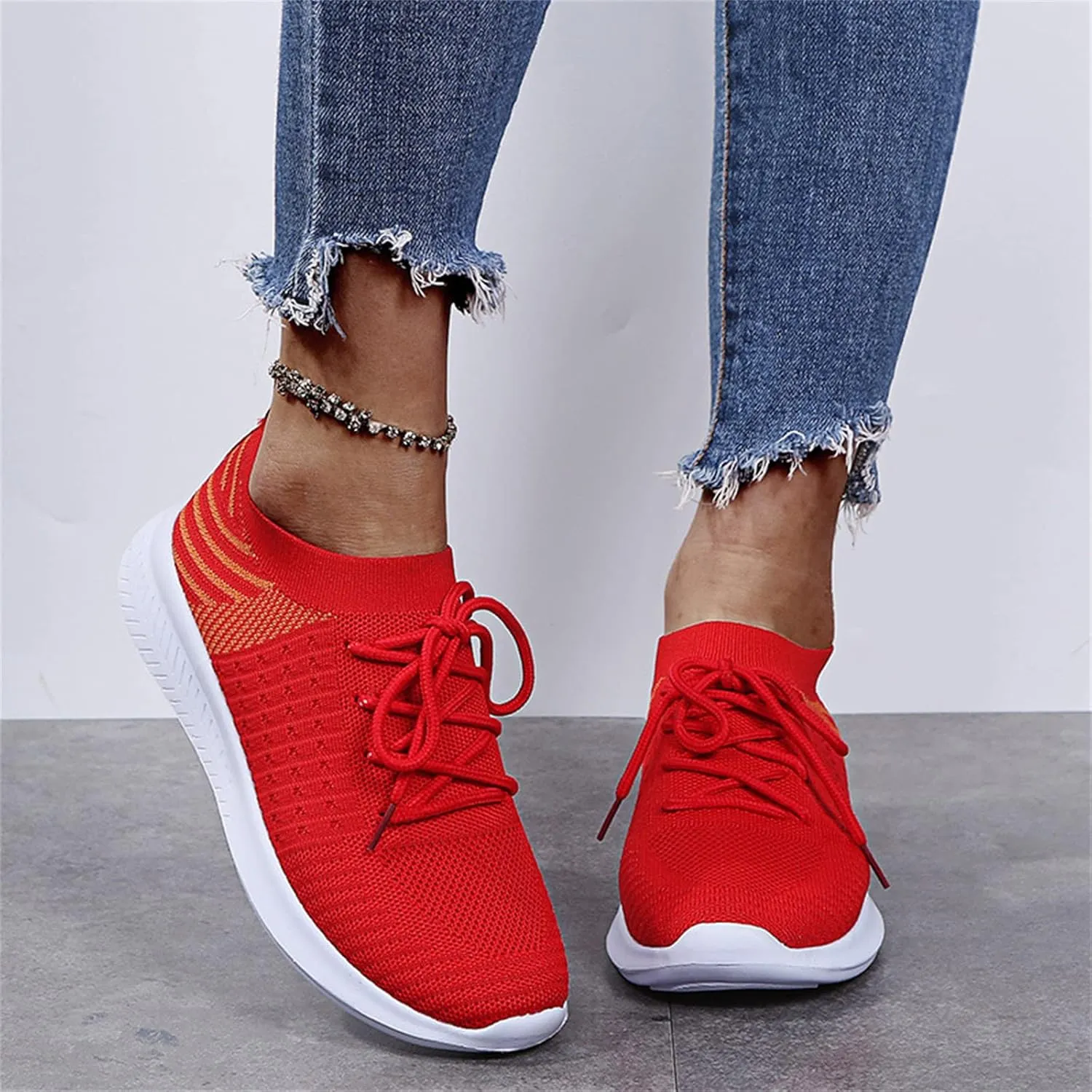 Ladmiple Walking Shoes Women Slip On Lightweight Sneakers Tennis Workout Gym Shoes Non Slip Comfort Fashion Running Shoe