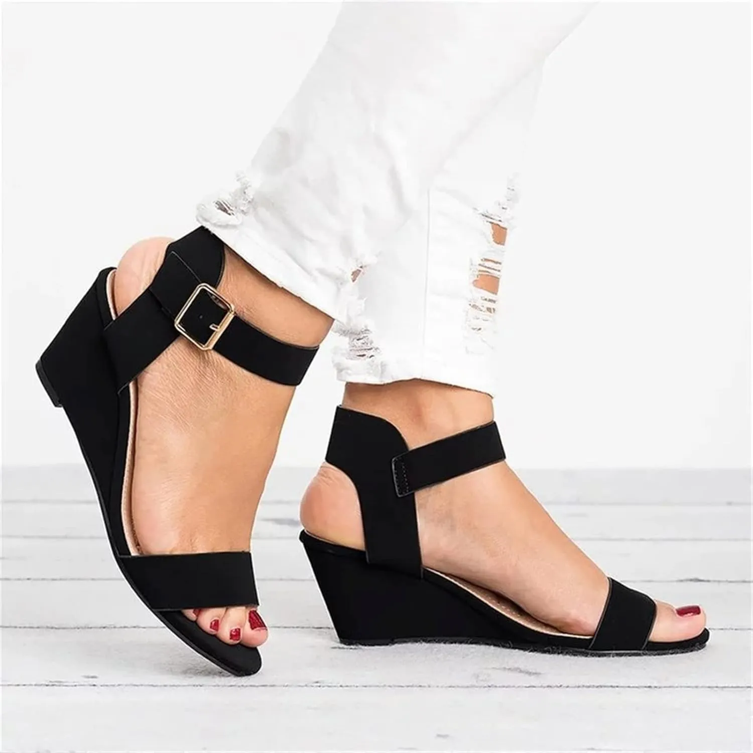 Ladmiple Wedge Sandals for Women Casual Summer Open Toe Platform Espadrille High Heel Sandals 2023 Casual Sandals Shoes