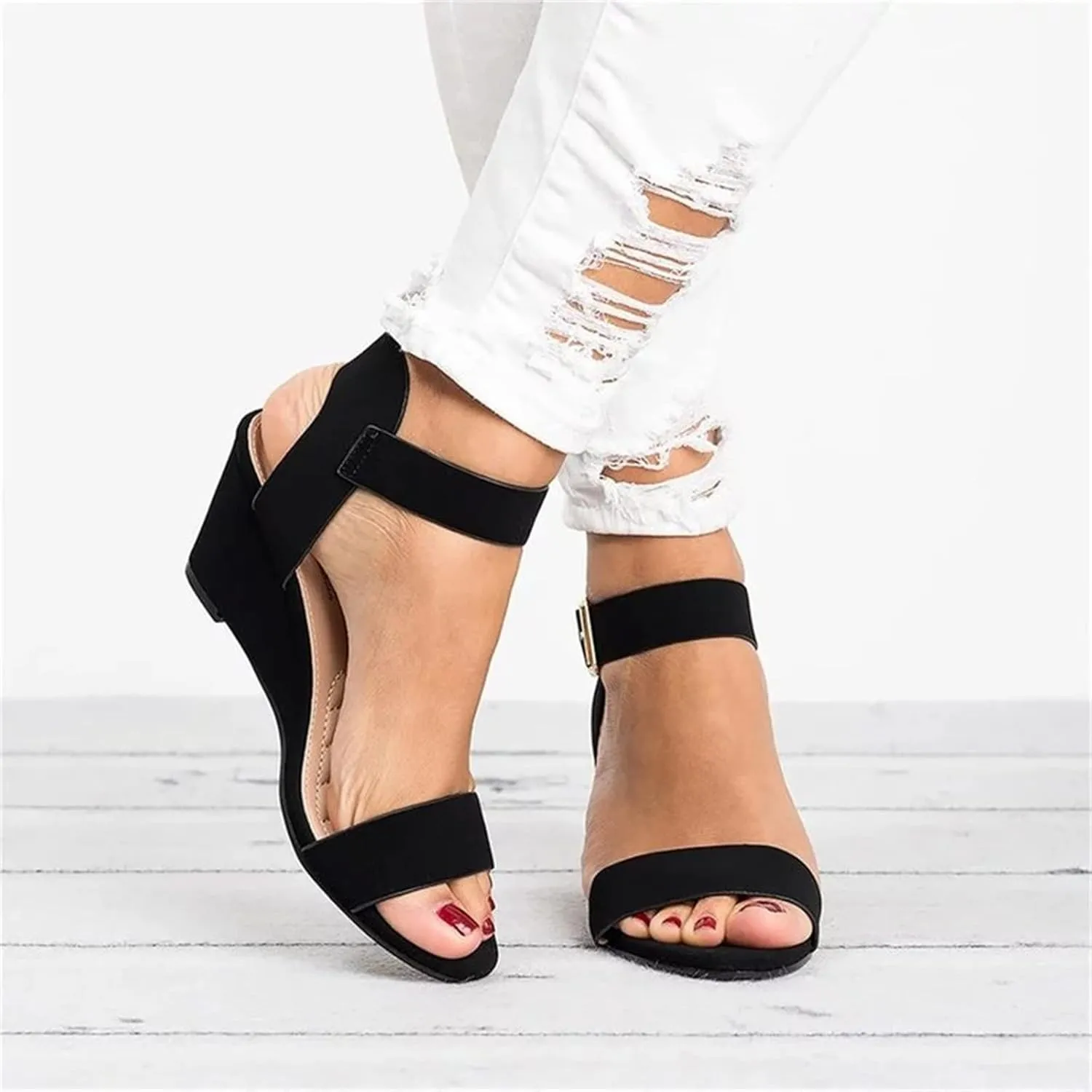 Ladmiple Wedge Sandals for Women Casual Summer Open Toe Platform Espadrille High Heel Sandals 2023 Casual Sandals Shoes