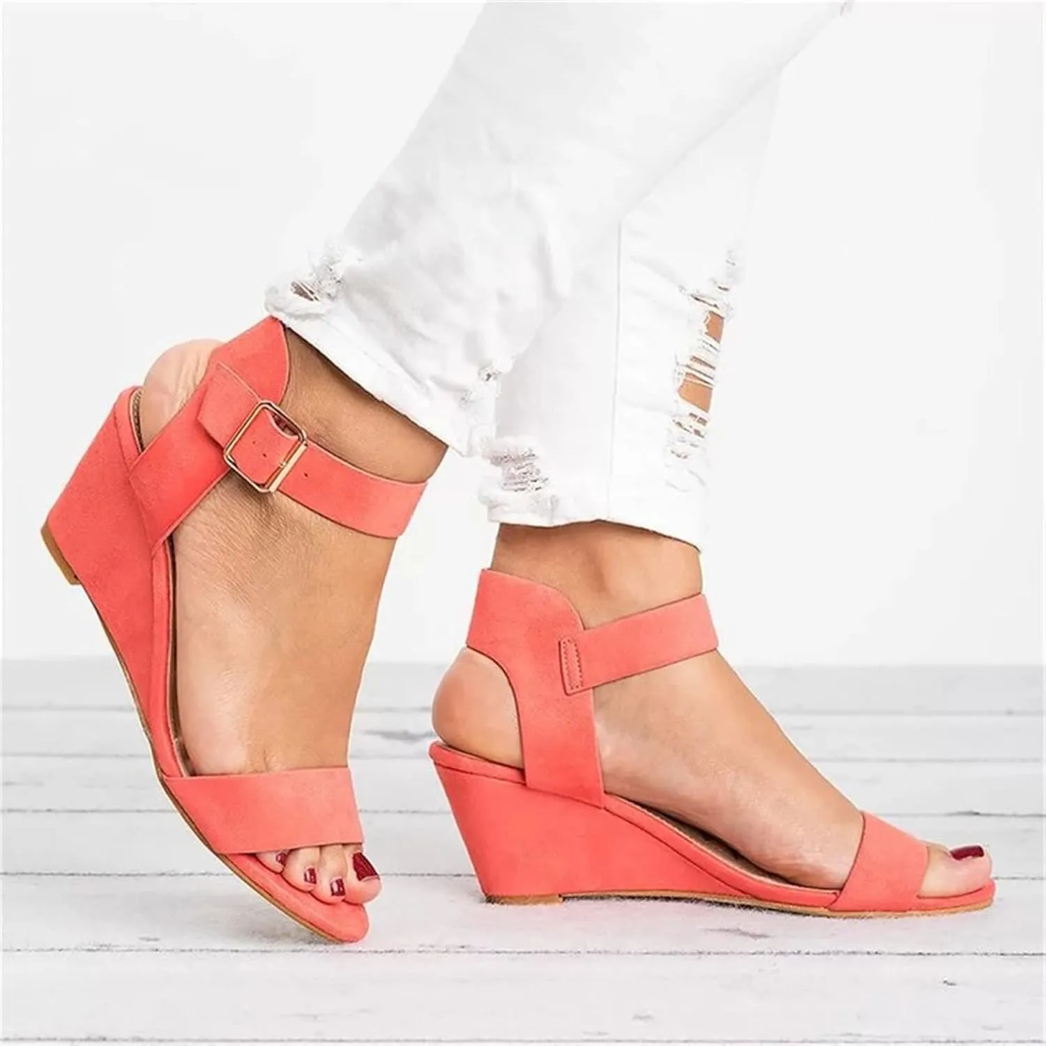 Ladmiple Wedge Sandals for Women Casual Summer Open Toe Platform Espadrille High Heel Sandals 2023 Casual Sandals Shoes
