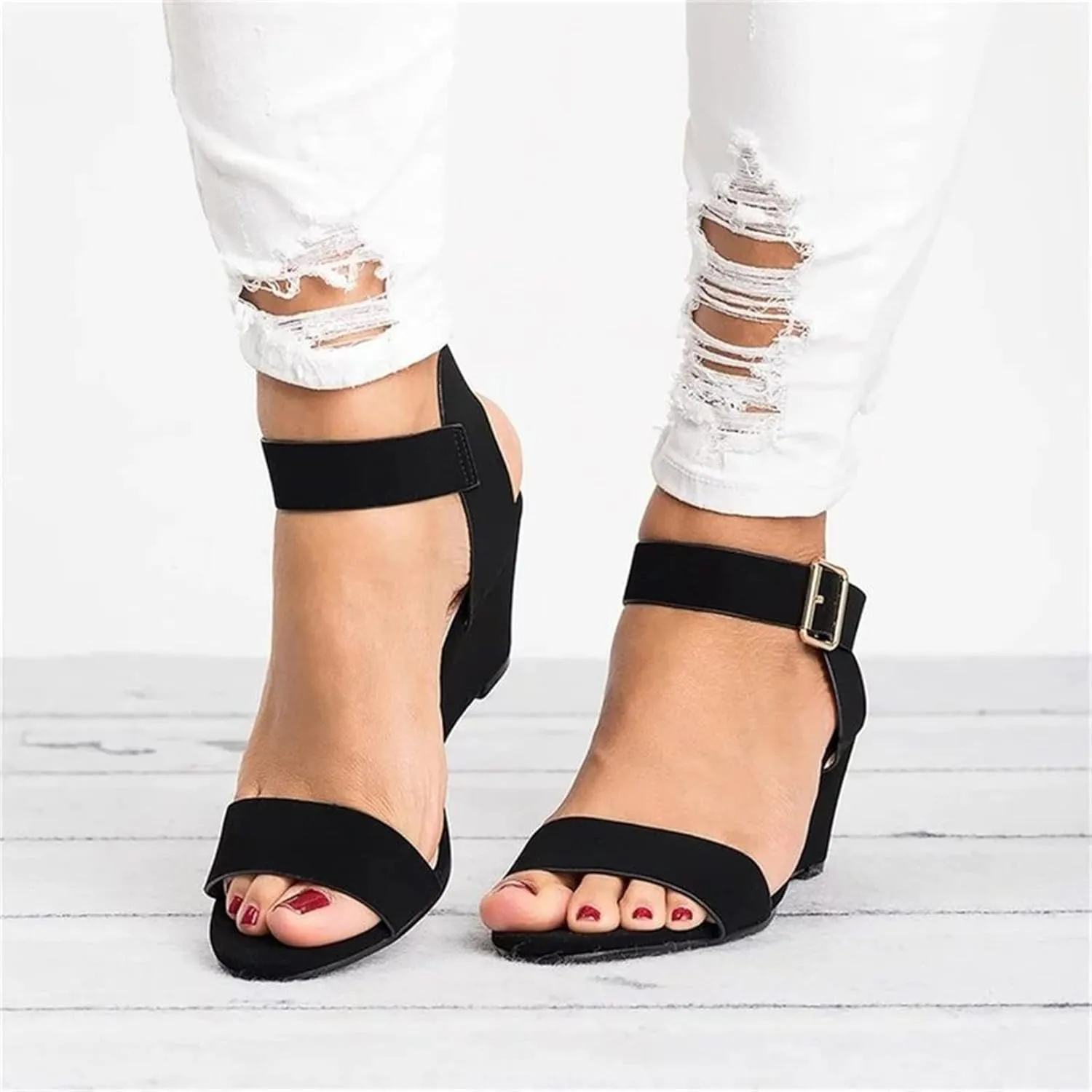 Ladmiple Wedge Sandals for Women Casual Summer Open Toe Platform Espadrille High Heel Sandals 2023 Casual Sandals Shoes