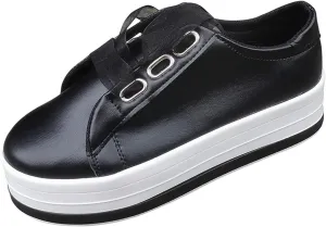 Ladmiple Womens Shoes Dressy Casual Loafers Memory Foam Slip On Leather Sneakers Comfort Fashion Lace Up Walking Shoes