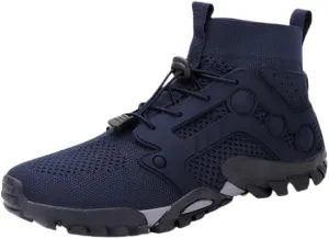 Large Size Men's Stylish high top Durable Hiking Boots, Comfortable Non-Slip lace-up Shoes, Suitable for Men's Outdoor Activities Sports Shoes