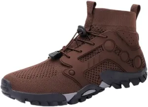 Large Size Men's Stylish high top Durable Hiking Boots, Comfortable Non-Slip lace-up Shoes, Suitable for Men's Outdoor Activities Sports Shoes