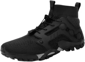 Large Size Men's Stylish high top Durable Hiking Boots, Comfortable Non-Slip lace-up Shoes, Suitable for Men's Outdoor Activities Sports Shoes