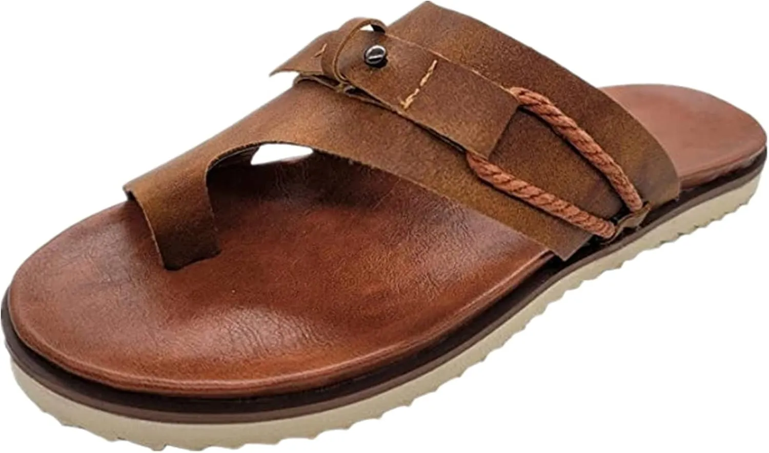 Lausiuoe Sandals Women Comfortable Dressy Arch Support Clip Toe Flat Sandals Casual Summer Cute Thong Flip Flops Beach Shoes