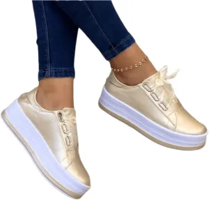 Lausiuoe Sneakers For Women Walking Shoes Wide Width Low Top Casual Fashion Slip On Soft Non-Slip Leather Flat Loafers