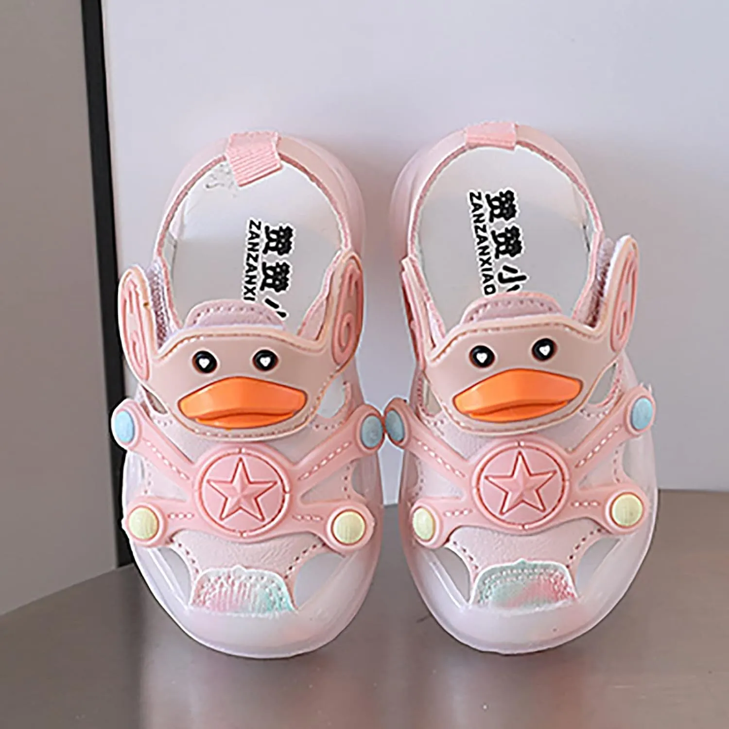 Light Up Baby Animal Sandals Children Breathable Cute Cartoon Soft Sole Fashion Summer Outdoor Play Beach Shoes