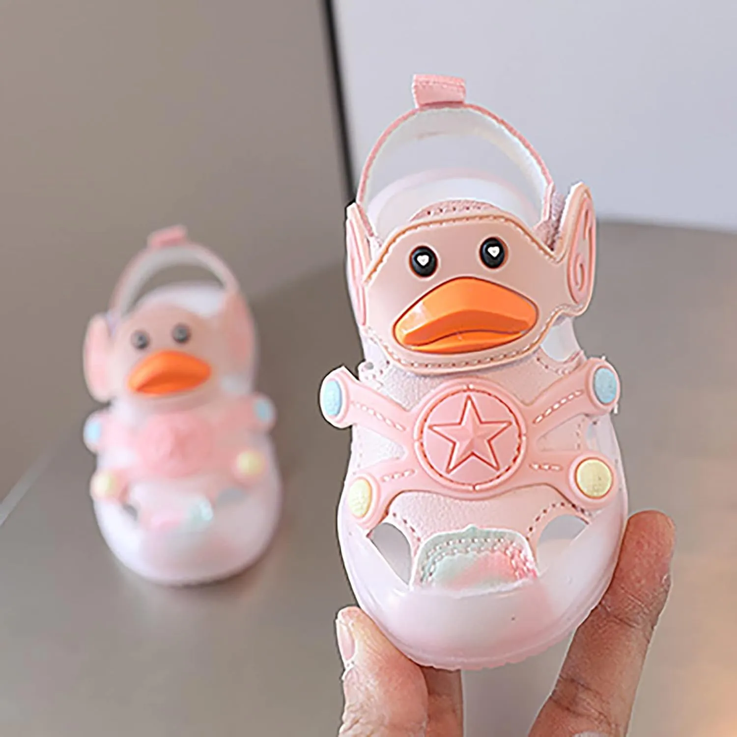 Light Up Baby Animal Sandals Children Breathable Cute Cartoon Soft Sole Fashion Summer Outdoor Play Beach Shoes