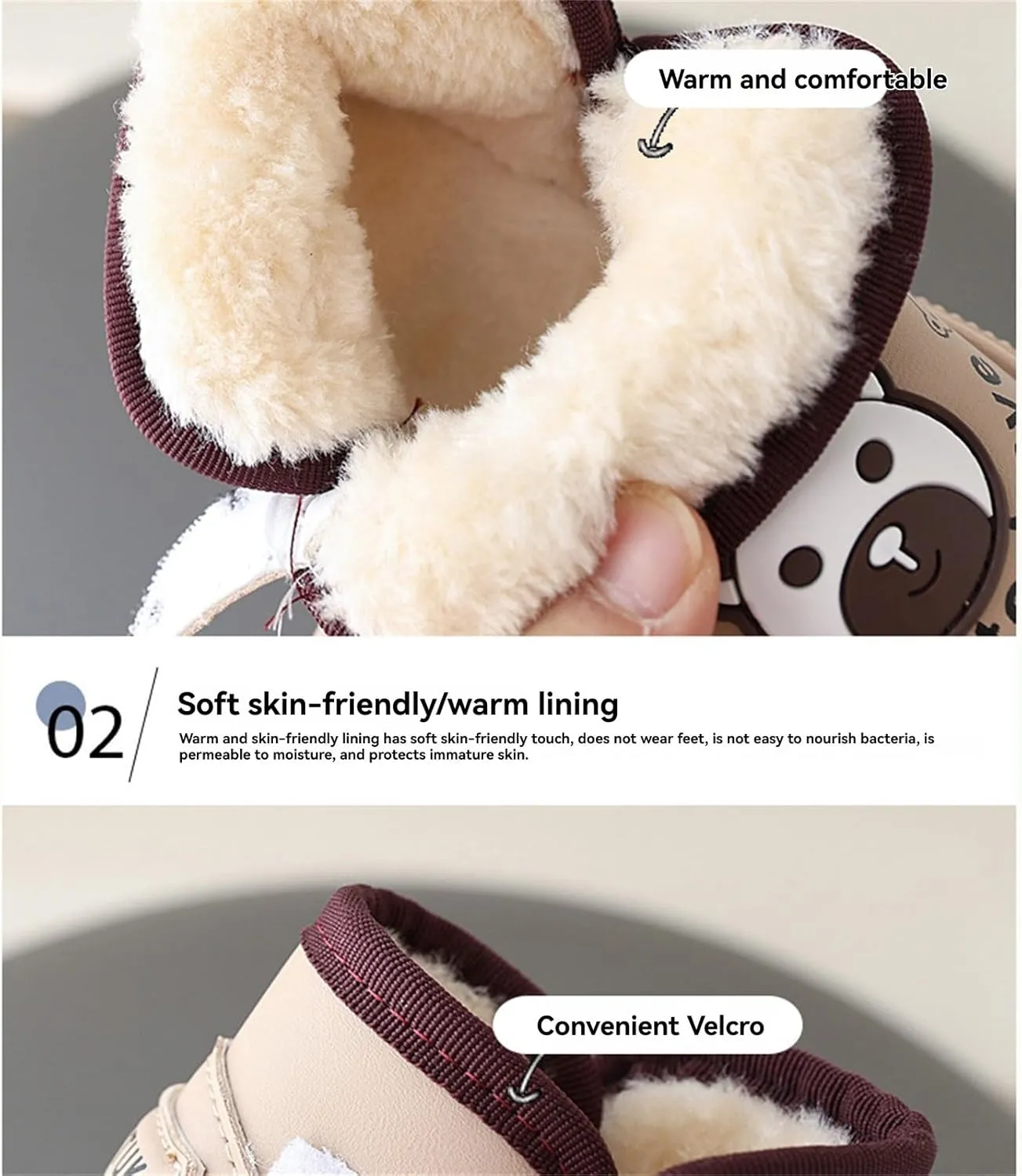 Light Up Shoes Wide Toe Box Warm Snow Boots Slip On Ankle Boots Toddler Luminous Shoes Cold Weather Comfy Boga Shoes