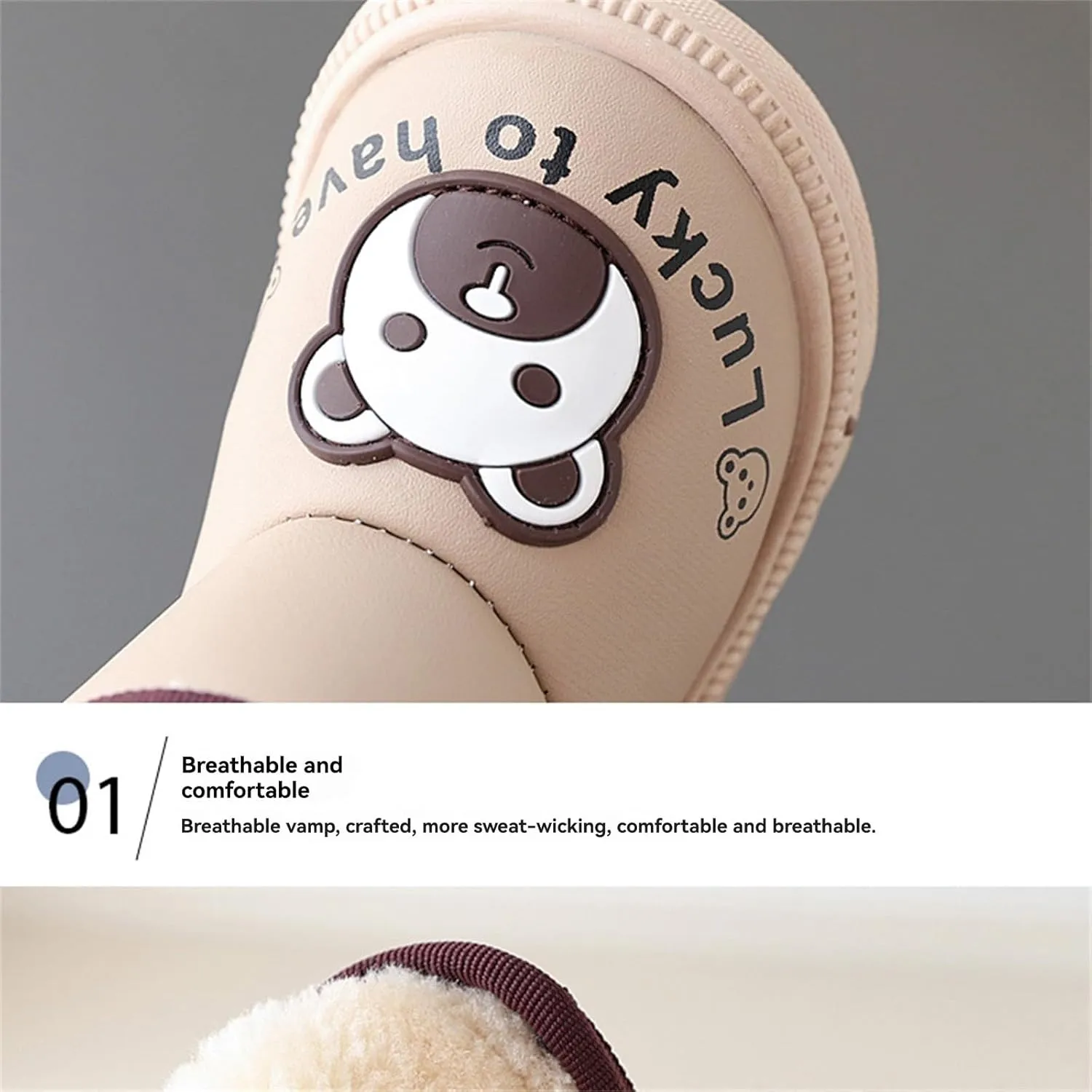 Light Up Shoes Wide Toe Box Warm Snow Boots Slip On Ankle Boots Toddler Luminous Shoes Cold Weather Comfy Boga Shoes