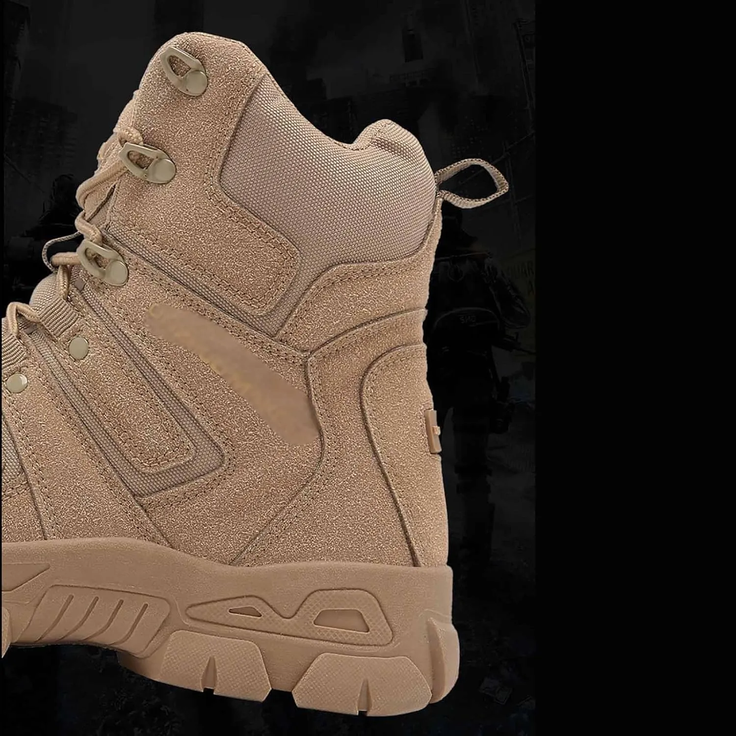 Lightweight Combat Boots, Durable Outdoor Work Boots Desert Boots Men's Military Tactical Boots breathable jungle Desert Combat Boots Army Combat Boots