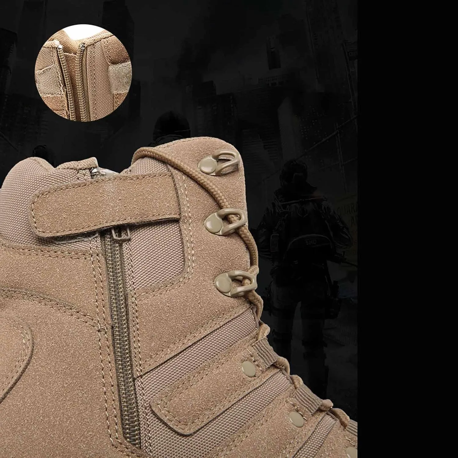Lightweight Combat Boots, Durable Outdoor Work Boots Desert Boots Men's Military Tactical Boots breathable jungle Desert Combat Boots Army Combat Boots