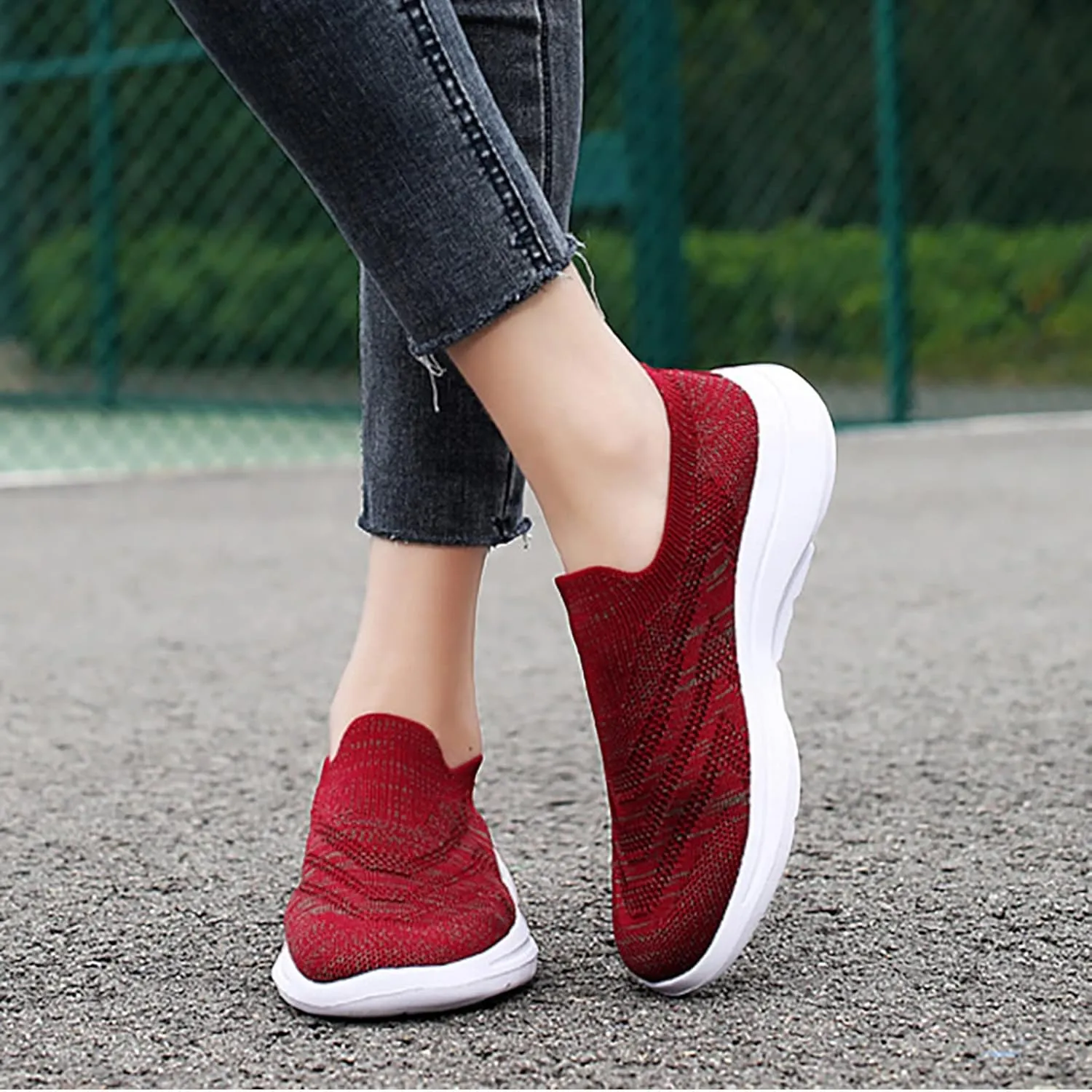 Lightweight Sneakers for Women Size 8 Wide Tenis Antideslizante para Mujer De Trabajo Wide Width Workout Shoes for Women Wedge Heel Sneakers for Women Womens Shoes Casual Slip Ons Mules