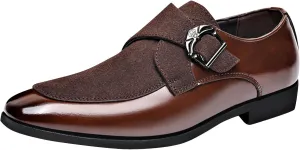 Loafers for Men Trendy Dress Shoes Elegant Patchwork Business Oxford Shoe Button Down Party Weeding Footwear