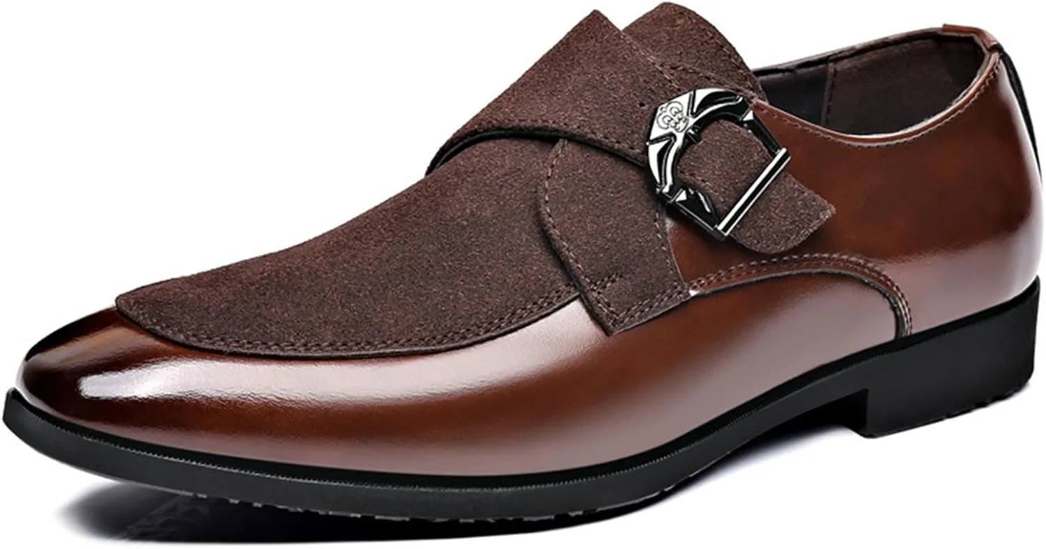 Loafers for Men Trendy Dress Shoes Elegant Patchwork Business Oxford Shoe Button Down Party Weeding Footwear