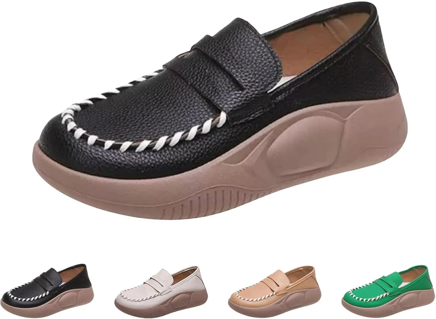 Loafers for Women Comfortable Slip On Business Casual Shoes Soft Muffin Soled Corrective Loafers Orthopedic Walking Shoes for All Occasions: Casual, Work, Party