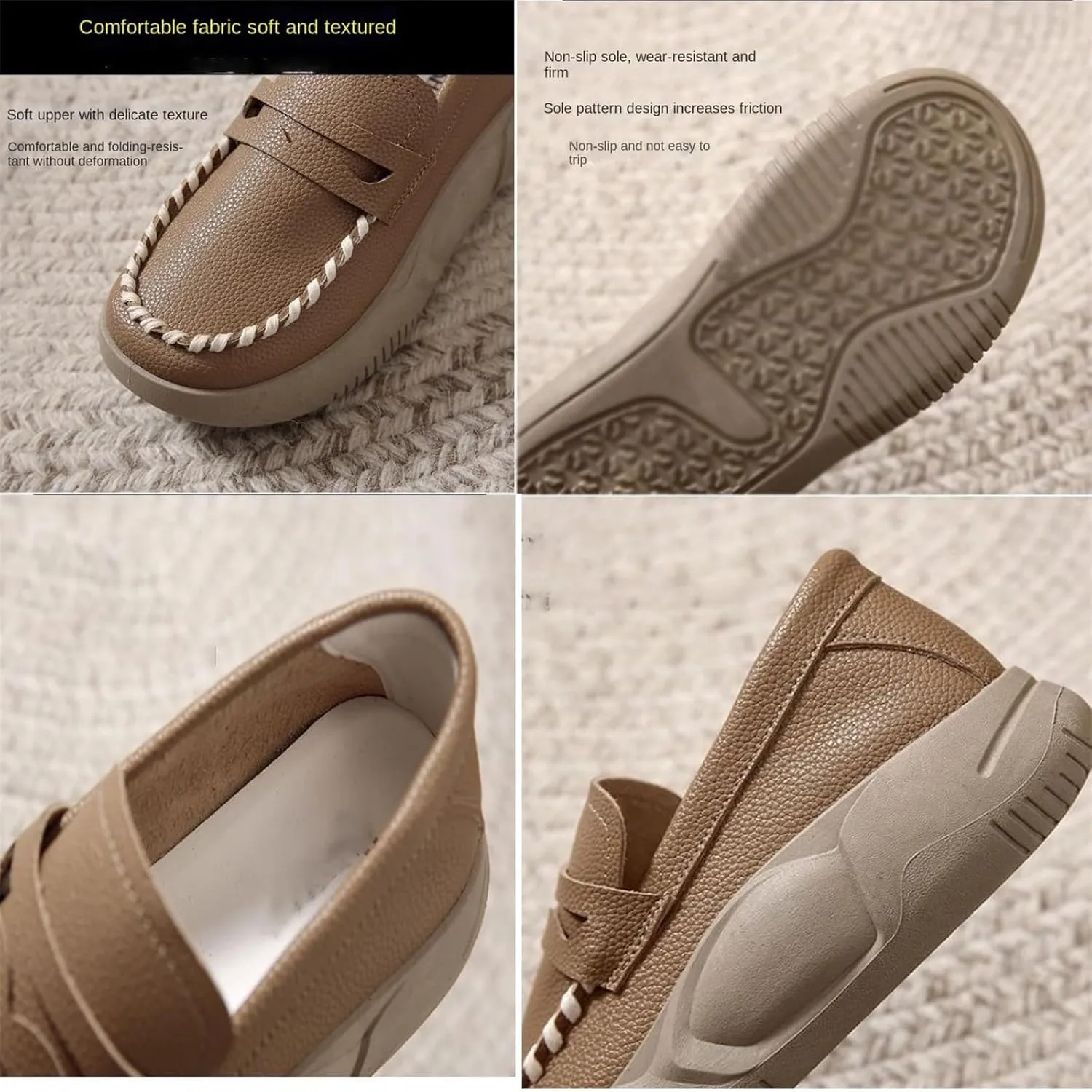 Loafers for Women Comfortable Slip On Business Casual Shoes Soft Muffin Soled Corrective Loafers Orthopedic Walking Shoes for All Occasions: Casual, Work, Party