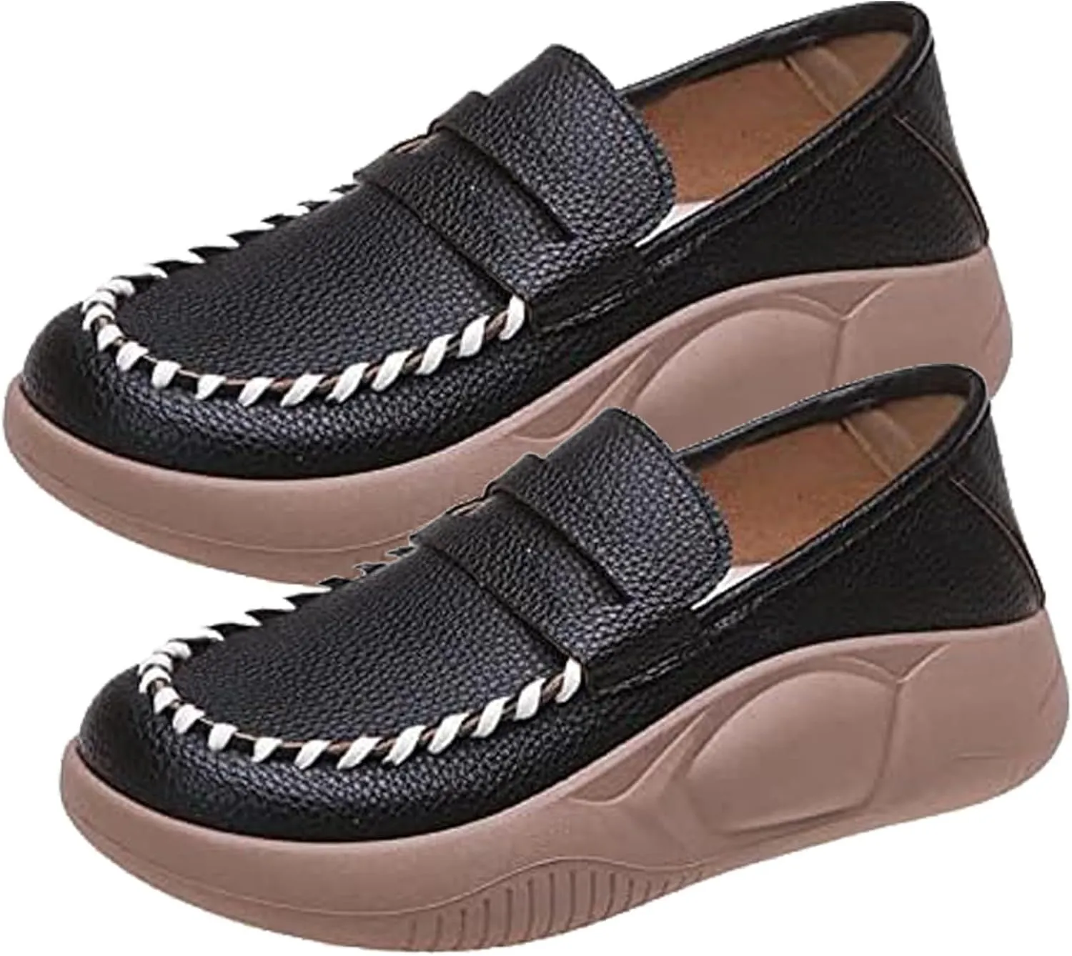 Loafers for Women Comfortable Slip On Business Casual Shoes Soft Muffin Soled Corrective Loafers Orthopedic Walking Shoes for All Occasions: Casual, Work, Party