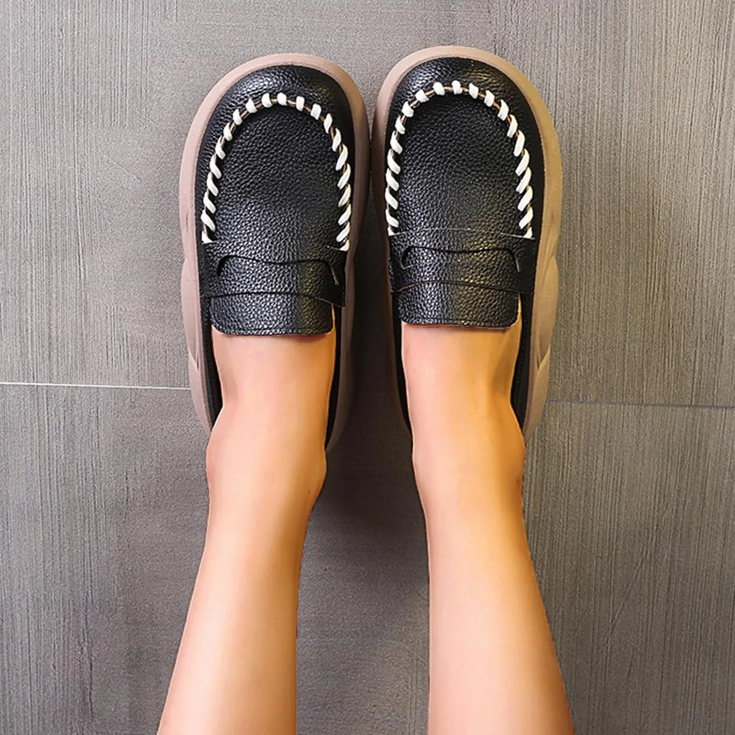 Loafers for Women Comfortable Slip On Business Casual Shoes Soft Muffin Soled Corrective Loafers Orthopedic Walking Shoes for All Occasions: Casual, Work, Party