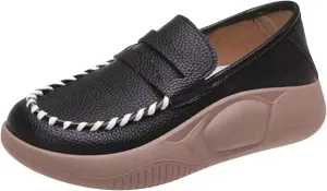 Loafers for Women Comfortable Slip On Business Casual Shoes Soft Muffin Soled Corrective Loafers Orthopedic Walking Shoes for All Occasions: Casual, Work, Party