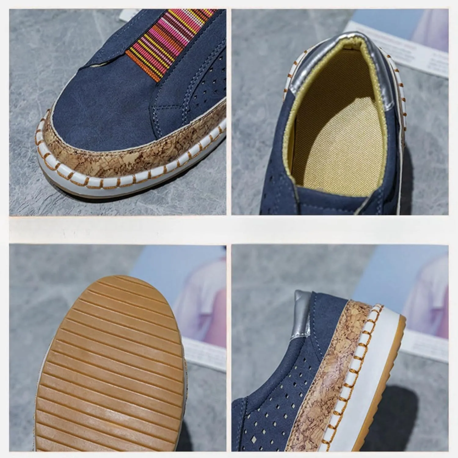Loafers for Women Slip On Flat Leather Driving Loafers Soft Walking Shoes Comfortable Business Shoes