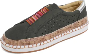 Loafers for Women Slip On Flat Leather Driving Loafers Soft Walking Shoes Comfortable Business Shoes